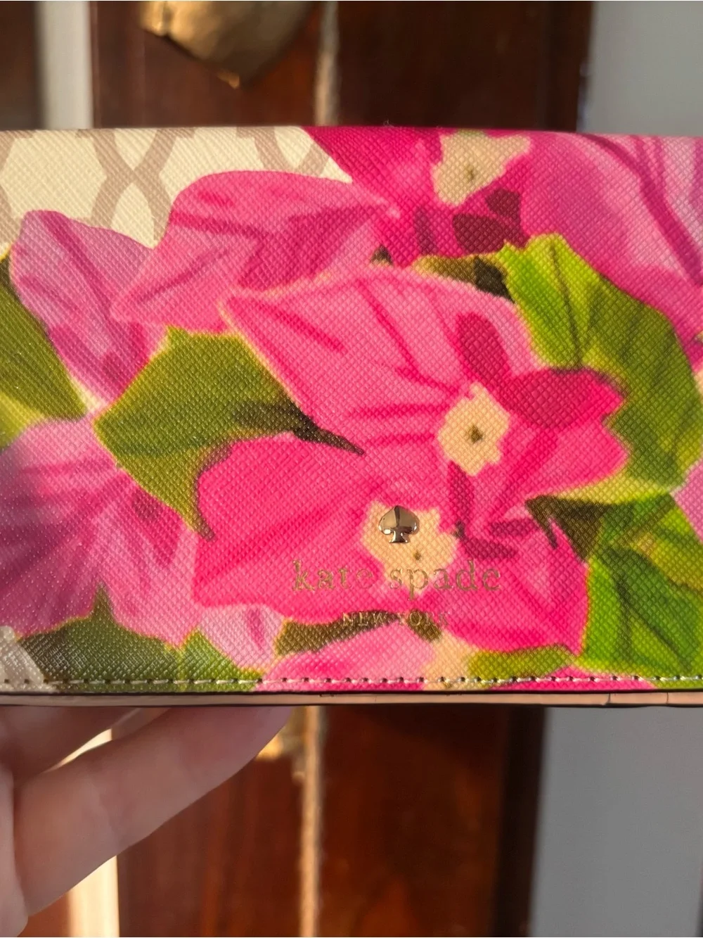 kate spade Pink Floral Wallet Crossbody
